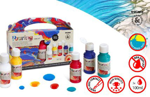 Picture of PRIMO ACRYLIC PAINT SET POURING BY 5 X 100ML
